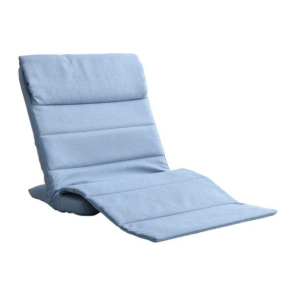 座椅子 約幅50cm ロータイプ ブルー スチールパイプ 折りたたみ スリム 完成品 リビング ダイニング インテリア家具【代引不可】