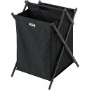 フォールディングバスケットL 約W38×D44×H57cm ブラック 完成品(3)