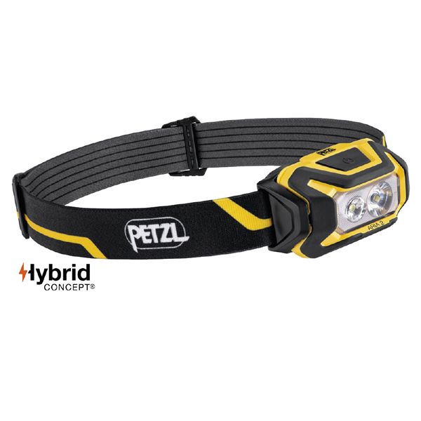 PETZL ぺツル アリア2 ヘッドライト ブラック／イエロー 450ルーメン E070AA00