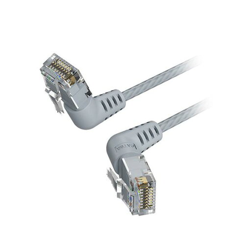 【10本セット】 VENTION Cat.6a LANケーブル UTP 直角コネクタ 360°スイングタイプ グレー 0.5m グレー IB-0262X10 【10本セット】 VENTION Cat.6a LANケーブル UTP 直角コネクタ 360°スイングタイプ グレー 0.5m グレー IB-0262X10