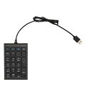Digio2 有線 USBテンキーボード Zoom対応割当キー付 TNK-SU239BK ブラック