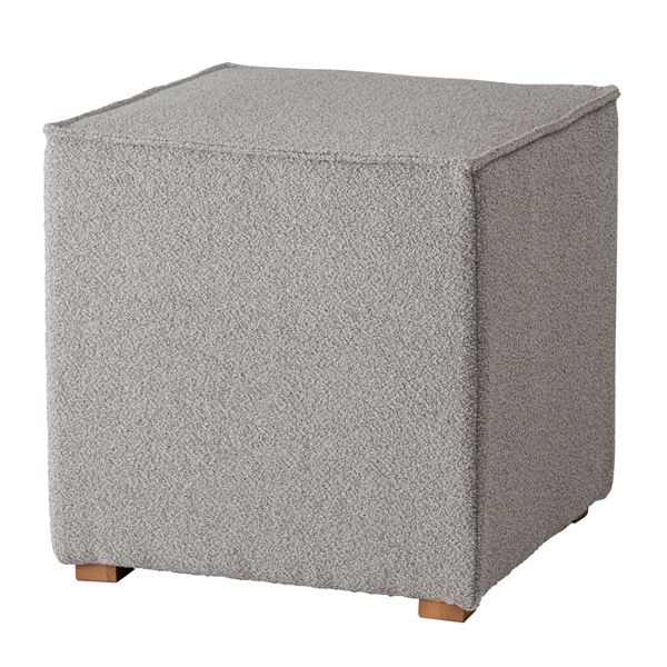 キューブ型 スツール 約 幅40×奥行40×高さ41cm スモキーグレー オットマン 置台 インテリア家具 リビン..