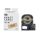 (まとめ) キングジム テプラPRO テープカートリッジ クラフトラベル 18mm ベージュ/黒文字 SPK18J 1個 【×3セット】