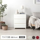 タンス チェスト プラスチック 収納 3段 ワイド ほこり 衣類収納 たんす 軽量 幅55cm 日本製 クローゼット収納 プラ 大容量 引き出し 頑丈 服収納 洋服 整理ダンス 軽い おしゃれ 一人暮らし リビング 小さい 脱衣所 ランドリー 洗面所 ローチェスト 国産 アイボリー