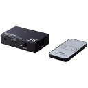 エレコム HDMI切替器/4K60P対応/2ポート/2入力1出力/専用リモコン付/ブラック DH-SW4KP21BK(2)