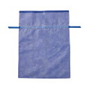 (まとめ)店研創意 ストア・エキスプレス 不織布リボン付きギフトバッグ ネイビー 45×60×12cm 1パック(5枚)【×5セット】