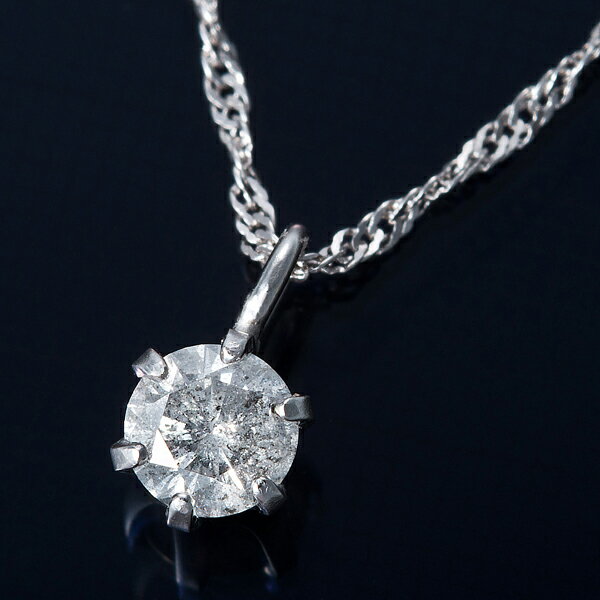 K18WG 0.1ctダイヤモンドペンダント/ネックレス スクリューチェーン（鑑別書付き）のサムネイル