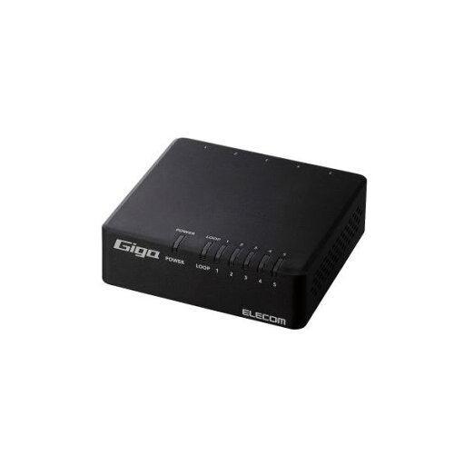 エレコム Giga対応5ポートスイッチ(プラ筐体/ACアダプター) EHC-G05PA4-JB エレコム Giga対応5ポートスイッチ(プラ筐体/ACアダプター) EHC-G05PA4-JB
