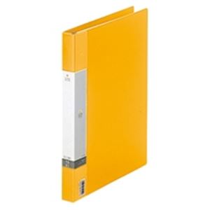 (業務用5セット) LIHITLAB クリアブック/クリアファイル リクエスト 【A4/タテ型】 差し替え式タイプ G3801-5 黄