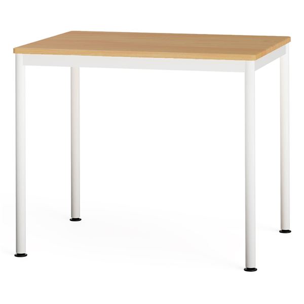 フラットテーブル 約80x60cm FDF-8060KMW オーク/ホワイト 組立品
