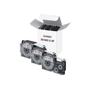 カシオ(CASIO) ネームランドテープセット 透明(黒文字) 9・12・18mm幅 3個入