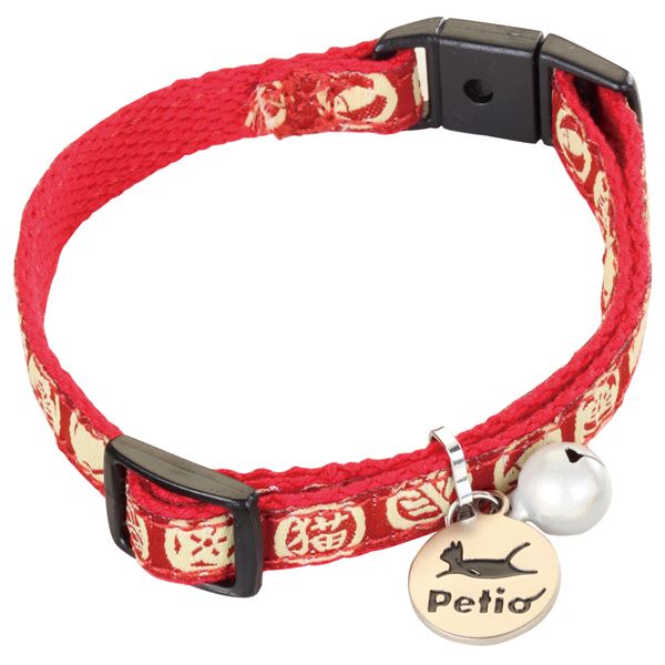 (まとめ)猫小町カラー 猫模様 ガーネット【×5セット】 (猫用品/首輪)