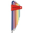 PB SWISS TOOLS 2212LH-10RB レインボーショートヘッド六角セット(パックナシ)