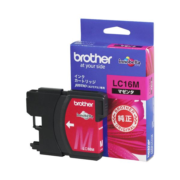 (まとめ) ブラザー BROTHER インクカートリッジ マゼンタ 大容量 LC16M 1個 【×3セット】