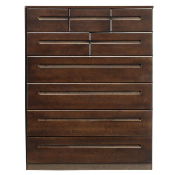 ハイチェスト 衣類収納 6段 幅105cm ダークブラウン 木製 日本製 HUMMING ハミング リビングチェスト ..