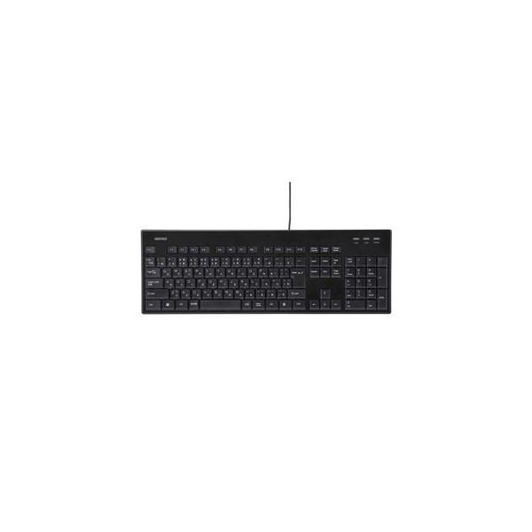 (まとめ) BUFFALO バッファロー i-BUFFALO 水洗い対応キーボード BSKBU12BK 【×2セット】