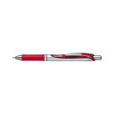 (まとめ) ぺんてる ノック式エナージェル シルバー軸(0.7mm) BL77-B 赤 1本入 【×10セット】