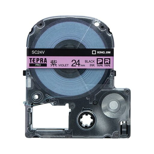 (まとめ) キングジム テプラ PRO テープカートリッジ パステル 24mm 紫/黒文字 SC24V 1個 【×4セット】 (まとめ) キングジム テプラ PRO テープカートリッジ パステル 24mm 紫/黒文字 SC24V 1個 【×4セット】