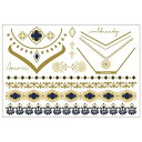 タトゥーシール/フェイクタトゥー 【VERONICA】 水だけで貼れる 『jewel tattoos』 〔コスプレ 仮装 イベント〕【代引不可】(3)