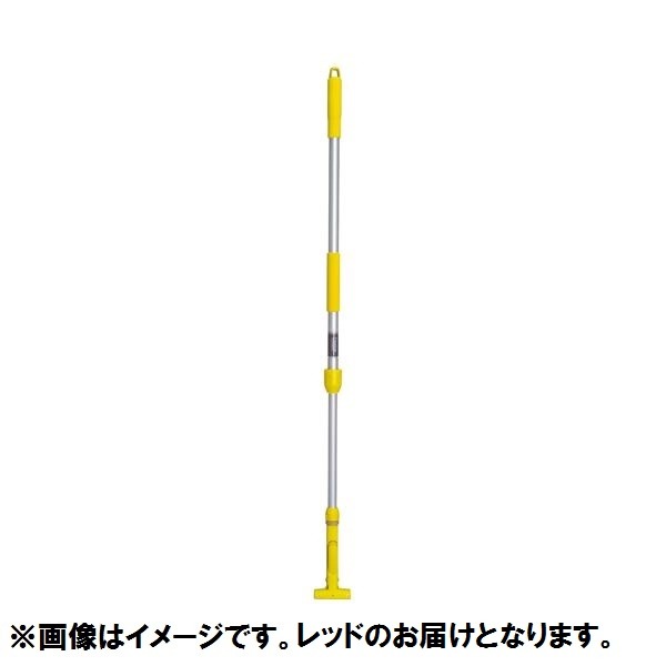 (まとめ) テラモト FXハンドルモップ アルミ伸縮柄 レッド CL-374-100-2 1本 【×2セット】(3)