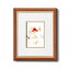 額縁/フレーム 【インチ判 タテ】 いわさきちひろ 「貝殻と赤い帽子の少女」 スタンド付き 壁掛け可 日本製