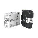 (まとめ) マックス ビーポップ ミニ(PM-36、36N、36H、24、2400)・レタリ(LM-1000、LM-2000)共通消耗品 ラミネートテープL 8m LM-L524BW 白 黒文字 1巻8m入 【×2セット】