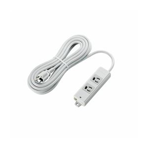 (まとめ)エレコム EU RoHs指令準拠 二重構造工事用タップ T-WRM3250LG/RS【×2セット】