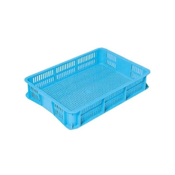 リステナー/網目コンテナボックス 【MB-10】 ブルー メッシュ構造 〔みかん 果物 野菜等収穫 保管 保存..