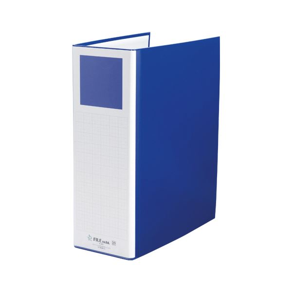 （まとめ） ファイル 間伐材シリーズ パイプファイル A4判タテ型・両開き K-100B ブルー 1冊入 【×2セ..