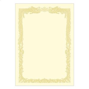 （まとめ） タカ印 OA賞状用紙 クリーム A4 ヨコ書用 10-1068 1冊（10枚） 【×10セット】