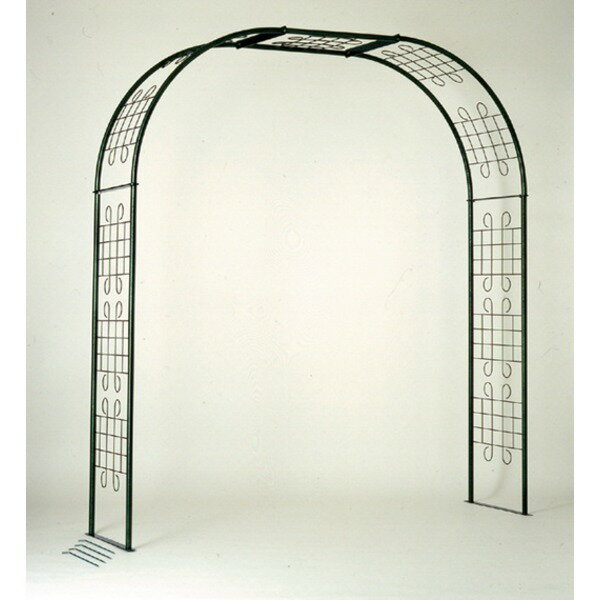 フラワーアーチ/ガーデニング用品 【幅174cm】 スチールパイプ製 日本製 『エクセレント』 〔園芸 庭 ..