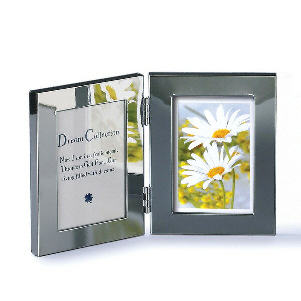 メタル ダブル フォトフレーム 写真立て L版＝サービスサイズ 鏡面加工 箱入り フレーム 額縁 額