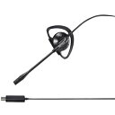バッファロー バッファロー（サプライ） 片耳イヤフック式モノラルヘッドセット USB接続 ブラック BSHSEUM110BK
