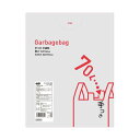 (まとめ) TANOSEE 手つきゴミ袋 半透明 70L 1パック(50枚) 【×5セット】(3)