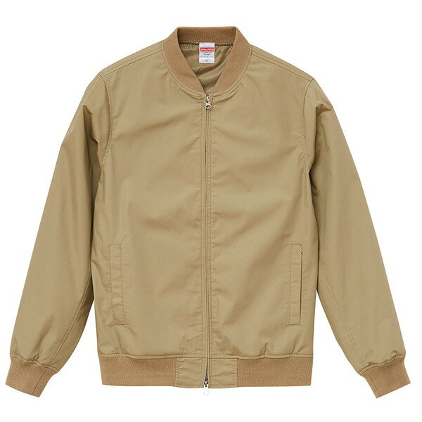 スタジアム ジャケット ベージュ S テカリを抑えた 綿混 撥水加工 防風加工 裏地付 防寒着 上着 アウター