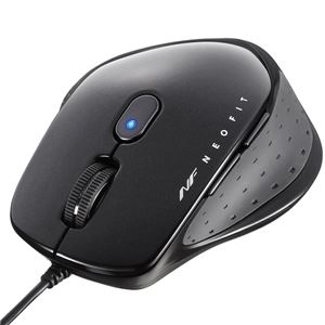 バッファロー(サプライ) 有線 BlueLED 5ボタン NEOFITマウス Mサイズ ブラック BSMBU510MBK バッファロー(サプライ) 有線 BlueLED 5ボタン NEOFITマウス Mサイズ ブラック BSMBU510MBK