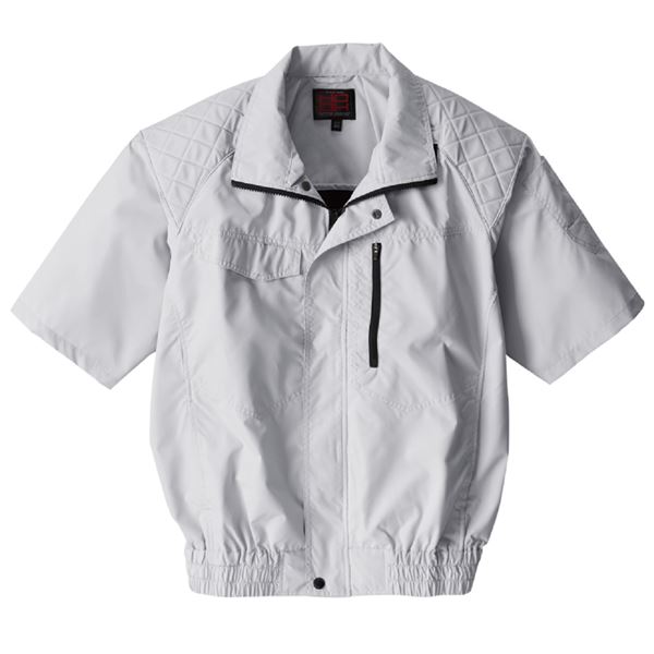 鳳皇 V5577 フルハーネス対応冷感半袖ブルゾン シルバーグレー 服のみ サイズLL