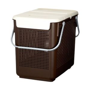 ランドリーバスケット 洗濯かご 幅34cm×奥行47cm ブラウン 6個セット深型 日本製 フタ付き 洗濯用品 ラ..