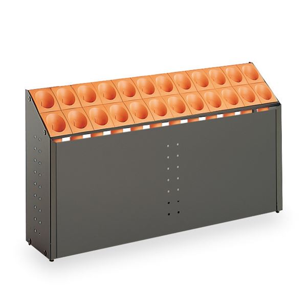 傘立て C24 24本立 幅972mm オレンジ スチール 樹脂製脚付 アンブレラスタンド テラモト オブリークア..