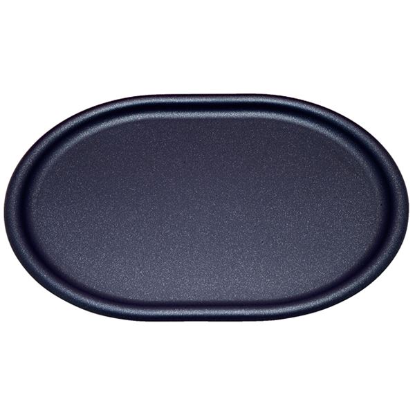 尺4ロイヤル小判トレー/おぼん 【黒パールSL】 429×329×23mm ノンスリップ 日本製 〔和食 レストラン ..