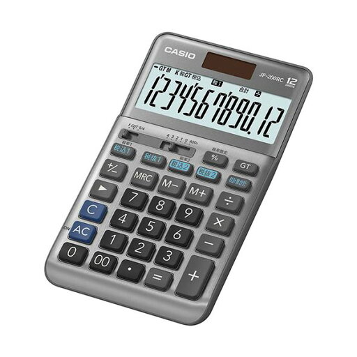カシオ計算機 CASIO 軽減税率電卓 ジャストタイプ12桁 JF-200RC-N カシオ計算機 CASIO 軽減税率電卓 ジャストタイプ12桁 JF-200RC-N