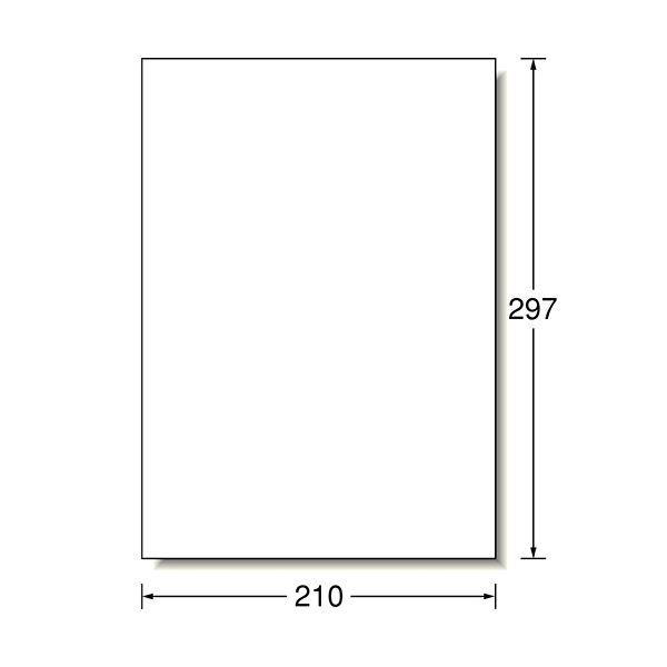 エーワンラベルシール[レーザープリンタ] マット紙・ホワイト A4判 1面 ノーカット はがしやすい加工付 662011冊(100シート)