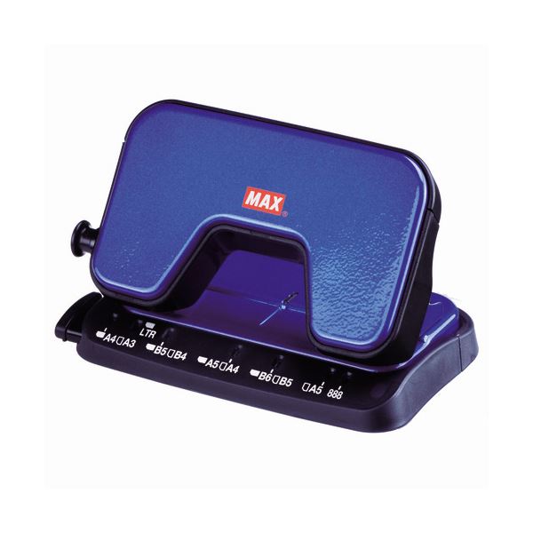 (まとめ) マックス 中空刃 軽あけパンチ スクーバ15枚穿孔 ブルー DP-15T／B 1台 【×10セット】