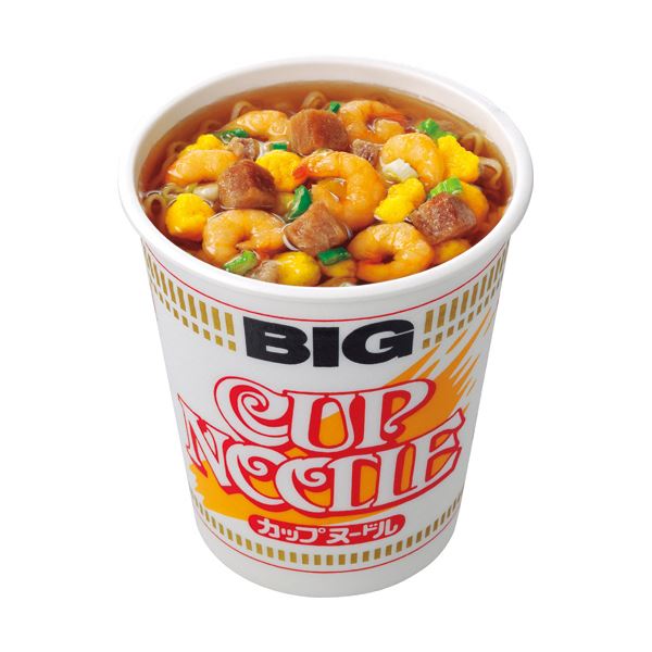 (まとめ)日清食品 カップ ヌードル ビッグ100g 1ケース(12食)【×2セット】【代引不可】