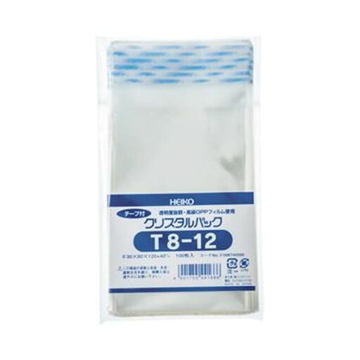 (まとめ)HEIKO クリスタルパックT(テープ付)T-8-12 0.03×80×120+40mm #6740500 1パック(100枚)【×50セット】 (まとめ)HEIKO クリスタルパックT(テープ付)T-8-12 0.03×80×120+40mm #6740500 1パック(100枚)【×50セット】