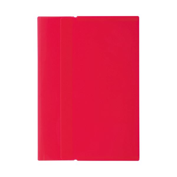 （まとめ）リヒトラブ ワンタッチホルダー A4 赤F-3445-3 1パック（4枚）【×20セット】