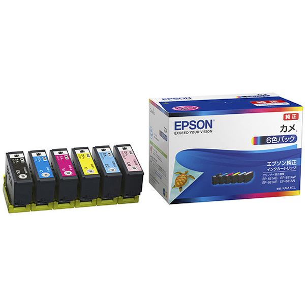 (まとめ)【純正品】 EPSON KAM-6CL インクカートリッジ カメ 6Cパック【×5セット】