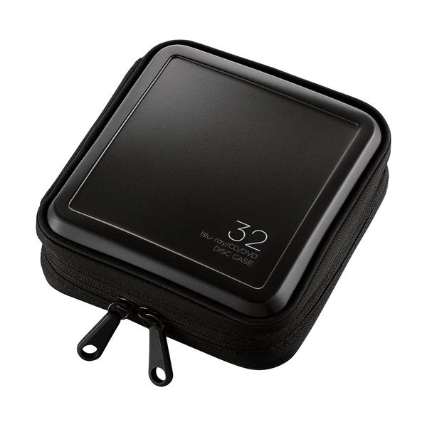(まとめ)エレコム Blu-ray・CD・DVD対応ファスナーケース 32枚収納 ブラック CCD-HB32BK 1個【×5セット】