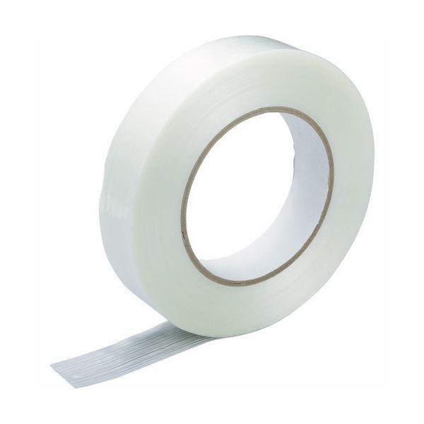 (まとめ) TRUSCO フィラメントテープ 19mm×50m ホワイト TFT-19 1巻 【×3セット】