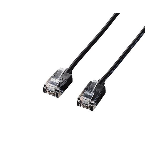 【5個セット】エレコム LANケーブル/CAT6A/スーパースリム/5.0m/ブラック LD-GPASS/BK5X5
